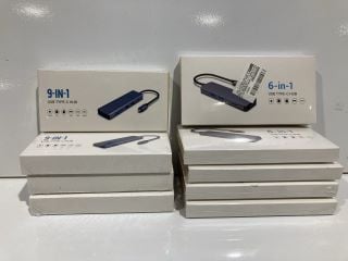 BOX OF 9 IN 1 USB TYPE C HUB