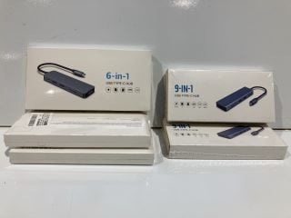 BOX OF 9 IN 1 USB TYPE C HUB