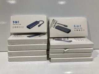 BOX OF 9 IN 1 USB TYPE C HUB