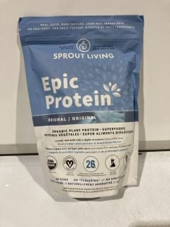 BOX OF SPROUT LIVING EPIC PROTEIN POWDERS (BEST BY 25.03.18)