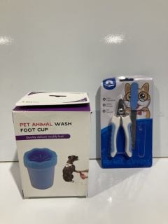 BOX TO INCLUDE PET ANIMAL WASH FOOT CUPS