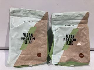 BOX OF PROTEIN BLENDS INCLUDING VEGAN PROTEIN BLEND CHOCOLATE FLAVOUR (BEST BEFORE 09/25)