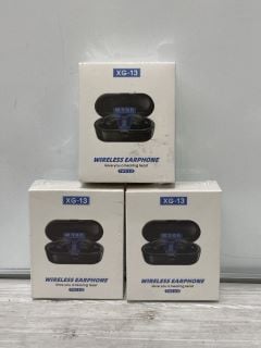 BOX OF ASSORTED ITEMS TO INCLUDE XG-13 WIRELESS EARPHONES