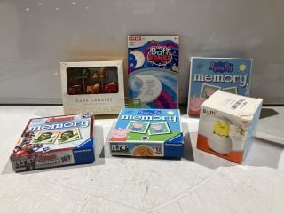 BOX OF ITEMS TO INCLUDE PEPPA PIG MEMORY GAME