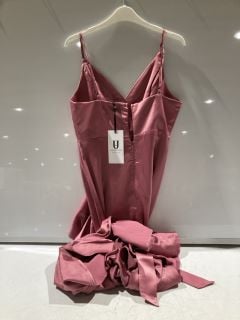 BOX OF ASSORTED ITEMS TO INCLUDE FOREVER UNIQUE STRAPLESS RED JUMPSUIT SIZE UK 18 RRP £75