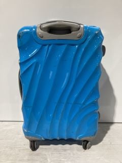 X 1 BLUE HARD BACK SUITCASE