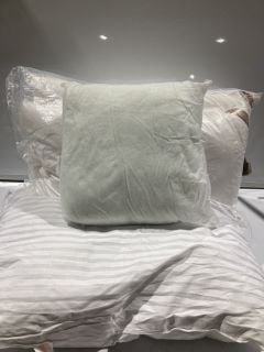 3X  WHITE BED PILLOWS