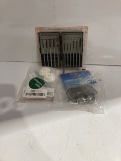 BOX OF ASSORTED ITEMS TO INCLUDE 3M PERFECT-IT RANDOM ORBITAL BACK-UP PAD 6"/150MM