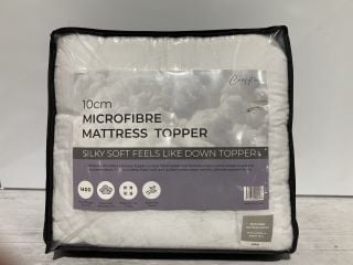 X 2 ITEMS TO INCLUDE 10 CM MICROFIBER MATTRESS TOPPER