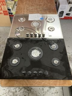 2 X AEG 5 BURNER GAS HOBS (INCOMPLETE)