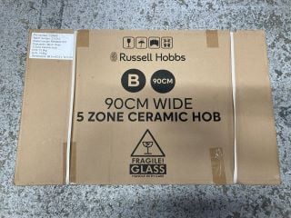 RUSSELL HOBBS 90CM WIDE 5 ZONE CERAMIC HOB MODEL: RH90EH7011 (SEALED)