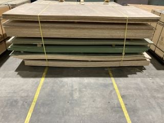 MIXED PALLET OF VARIOUS PLYWOOD & BOARDS