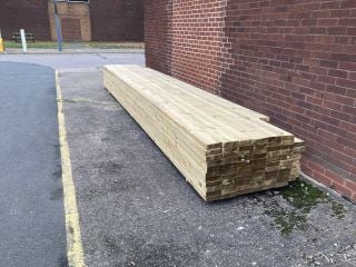 QTY 75 GK C24 TREATED TIMBER WOOD 6300MM X 145MM X 45MM