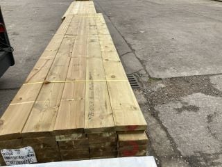 QTY 60 TREATED TIMBER  9430MM X 220MM X 50MM