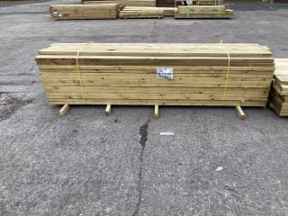 QTY 72  TREATED TIMBER 3301MM X 180MM X 50MM