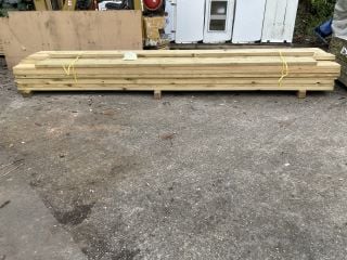 QTY 60 TREATED TIMBER 421MM X 220MM X 50MM