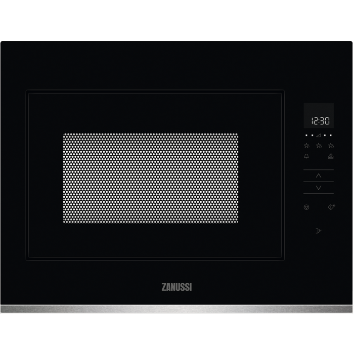 ZANUSSI 46CM HIGH, BUILT IN MICROWAVE - BLACK / STAINLESS STEEL MODEL: ZMBN4SX RRP: £460 (IN PACKAGING)