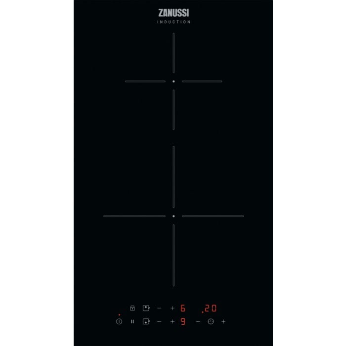 ZANUSSI 29CM DOMINO 2 ZONE INDUCTION HOB MODEL: ZITN323K RRP: £388(IN PACKAGING)