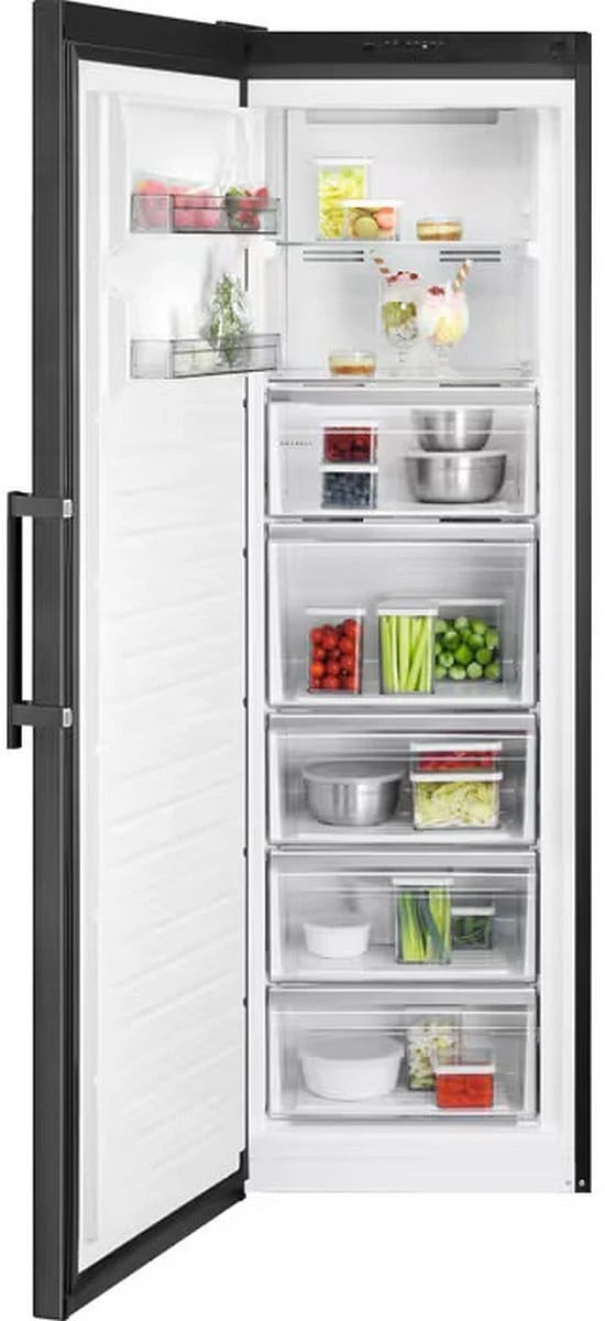 AEG FROST FREE UPRIGHT FREEZER - BLACK MODEL: OAG7M281EB RRP: £899(IN PACKAGING)