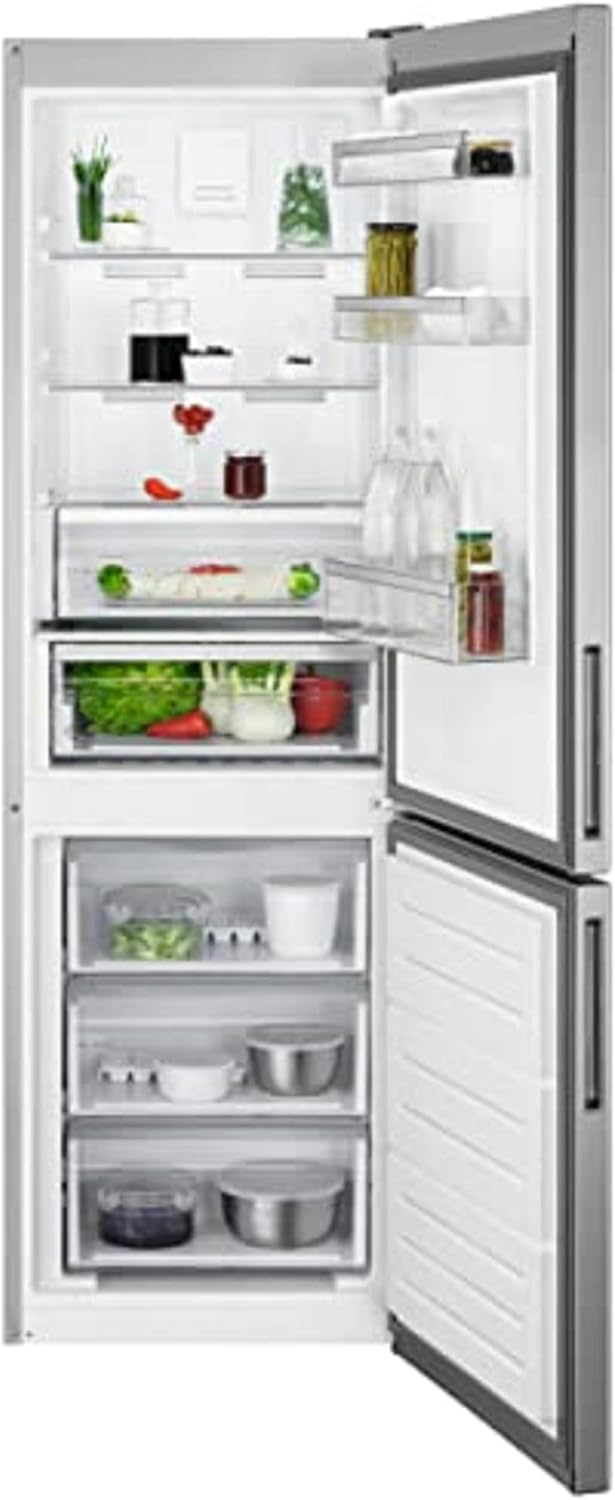 AEG 6000 TWINTECH 186CM HIGH 70/30 NO FROST FRIDGE FREEZER - STAINLESS STEEL MODEL: RCB632E2MX RRP: £729(IN PACKAGING)