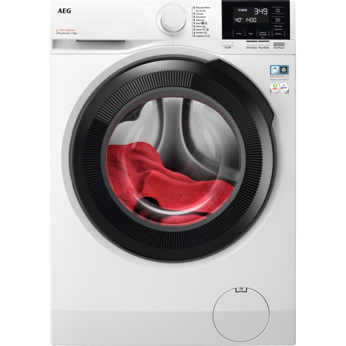 AEG 7000 PROSTEAM® 8 KG WASHING MACHINE MODEL: LFR71864B RRP: £699(IN PACKAGING)