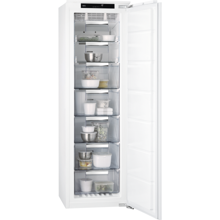 AEG INTEGRATED FROST FREE UPRIGHT FREEZER WITH FIXED DOOR FIXING KIT MODEL: ABK818E6NC RRP: £829(IN PACKAGING)