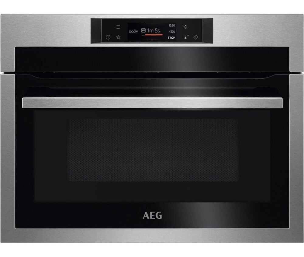 AEG COMBIQUICK  BUILT IN COMPACT ELECTRIC SINGLE OVEN WITH MICROWAVE FUNCTION - STAINLESS STEEL MODEL: KME761080M RRP: £949(IN PACKAGING)