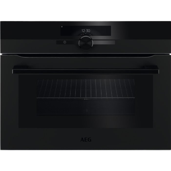 AEG COMBIQUICK 46CM HIGH, BUILT IN COMBINATION MICROWAVE OVEN - BLACK MODEL: KMK968000T RRP: £939(IN PACKAGING)