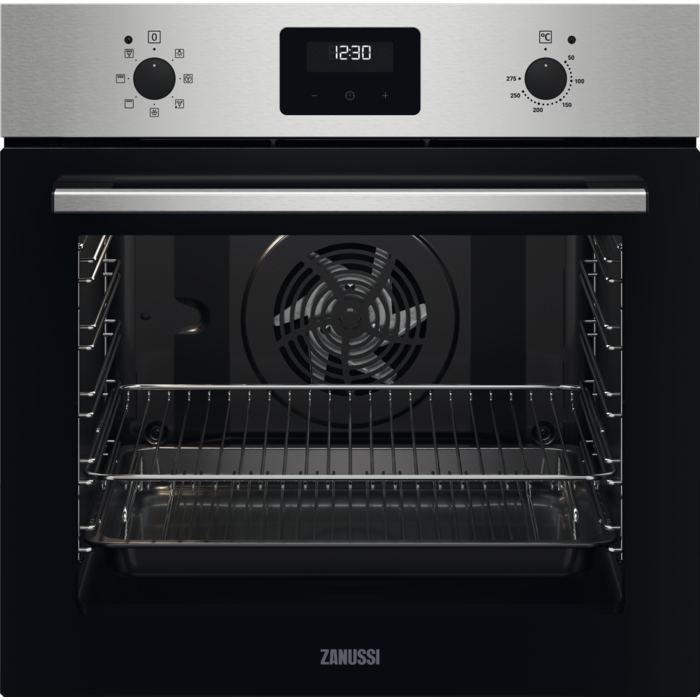 ZANUSSI SERIES 20 ELECTRIC SINGLE OVEN - STAINLESS STEEL MODEL: JOHN 3X1 RRP: £259 (IN PACKAGING)