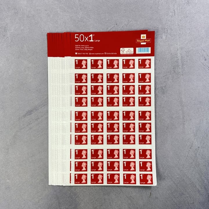 10 Sheets Of 50x 1st Class Large Non Barcoded Stamps 500 In Total (VAT ONLY PAYABLE ON BUYERS PREMIUM) (MPSD45912264)