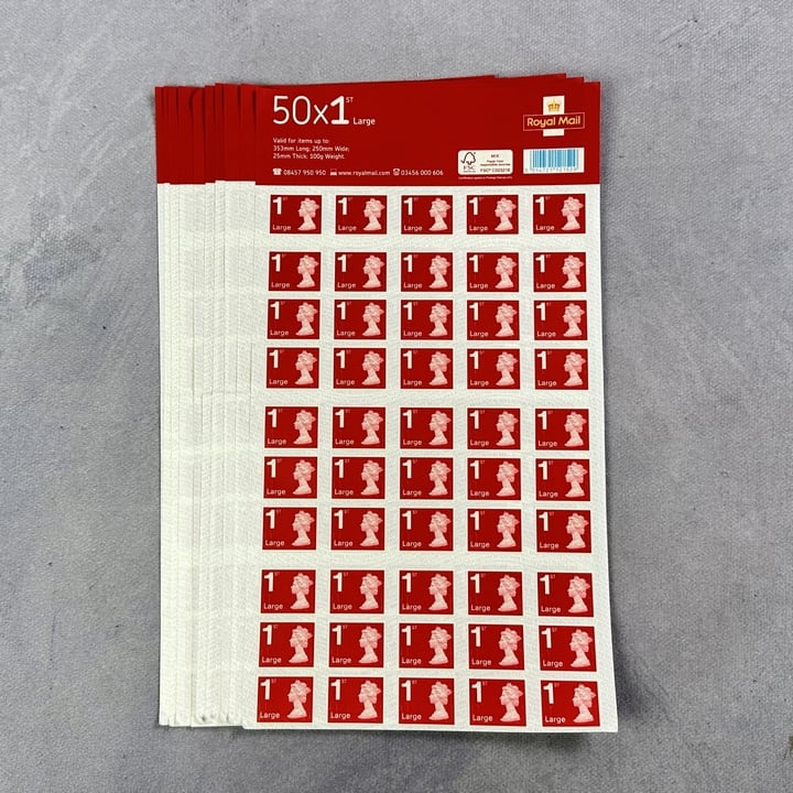 10 Sheets Of 50x 1st Class Large Non Barcoded Stamps 500 In Total (VAT ONLY PAYABLE ON BUYERS PREMIUM) (MPSD45912264)