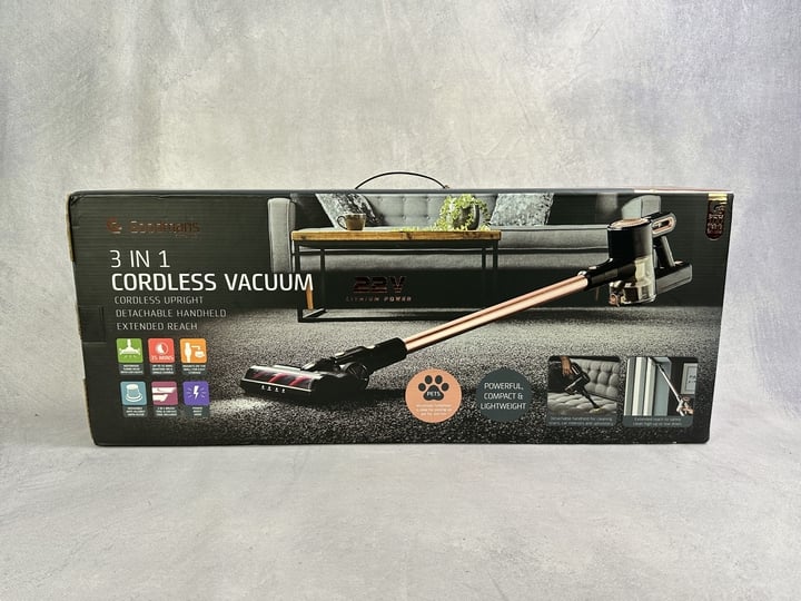 Goodmans 3 In 1 Cordless Vacuum Cleaner Boxed (VAT ONLY PAYABLE ON BUYERS PREMIUM)