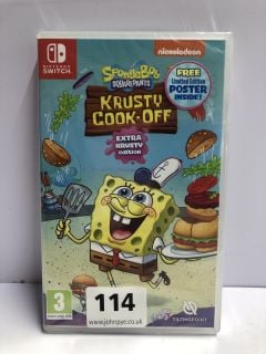 NINTENDO SWITCH SPONGEBOB SQUAREPANTS KRUSTY COOK-OFF EXTRA KRUSTY EDITION CONSOLE GAME (SEALED)