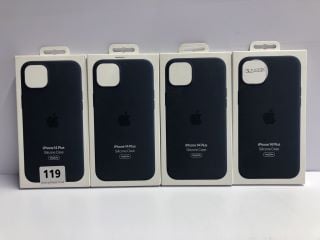 4 X APPLE IPHONE 14 PLUS SILICONE CASES (SEALED) - TOTAL RRP.£196