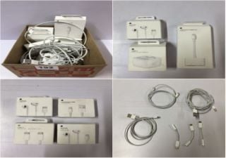 BOX OF APPLE PRODUCTS INC. EARPODS LIGHTNING CONNECTOR