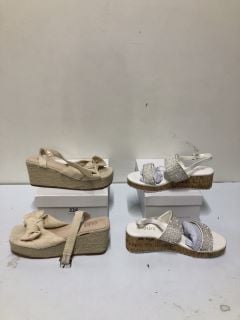 QUIZ CLOTHING CREAM SHOES - SIZE 6 & QUIZ CLOTHING WHITE SHOES - SIZE 6