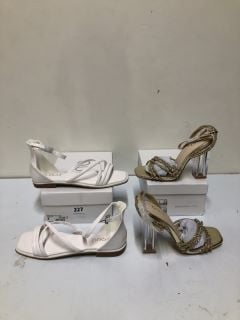 QUIZ CLOTHING WHITE SHOES - SIZE 5 & QUIZ CLOTHING GOLD SHOES - SIZE 5