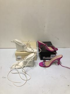 RAID MARIBEL PINK SATIN HEELED SHOES - SIZE: 5 & PUBLIC DESIGN CHRISHELLE HEELED SHOES - SIZE: 7