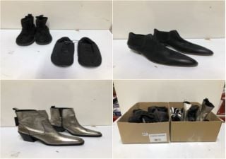 2 BOXES OF DESIGNER SHOES VARIOUS SIZES (UNPAIRED)