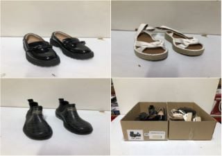 2 BOXES OF DESIGNER SHOES VARIOUS SIZES (UNPAIRED)