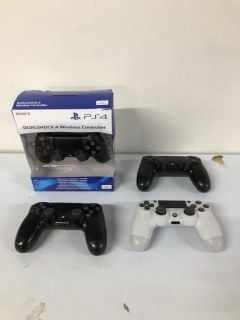 4 X PLAYSTATION 4 CONTROLLERS