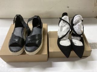 EVERYDAY BLACK SHOES - SIZE 8 & VERY BLACK SHOES - SIZE 6E