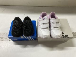 ADIDAS OZWEEGO EL CHILDREN'S SHOES - SIZE 4K & ADIDAS BASKETBALL CHILDREN'S SHOES - SIZE 9