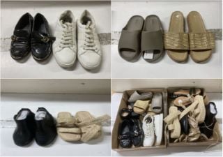 2 BOXES OF VARIOUS DESIGNER SHOES VARIOUS SIZES (UNPAIRED)