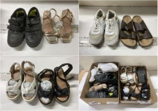 2 BOXES OF VARIOUS DESIGNER SHOES VARIOUS SIZES (UNPAIRED)