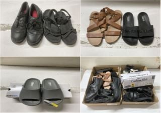 2 BOXES OF VARIOUS DESIGNER SHOES VARIOUS SIZES (UNPAIRED)