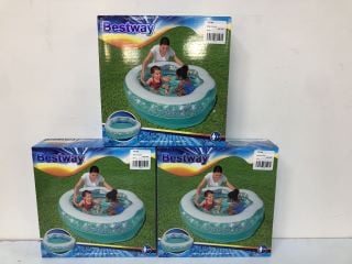 6 X BEST WAY 59" X 50" X 17" SPARKLE SHELL KIDDIE POOL