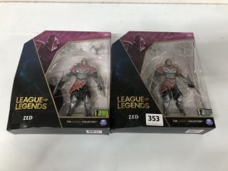 2 X LEAGUE OF LEGENDS ZED ACTION FIGURE