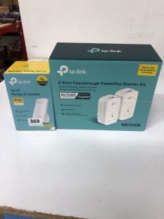 2 X TP-LINK PRODUCTS INC. 2-PORT PASSTHROUGH POWERLINE STARTER KIT