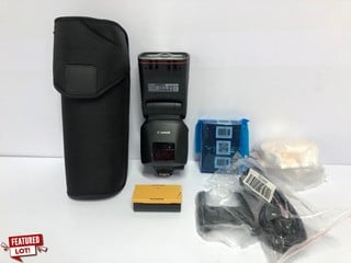 CANON SPEEDLITE EL-1 FLASH MODEL: DS401231 (WITH BATTERY , STAND , CHARGER , LEN COVERS , TRAVEL CASE - RRP.£1299